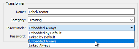 Transformer Insert Modes